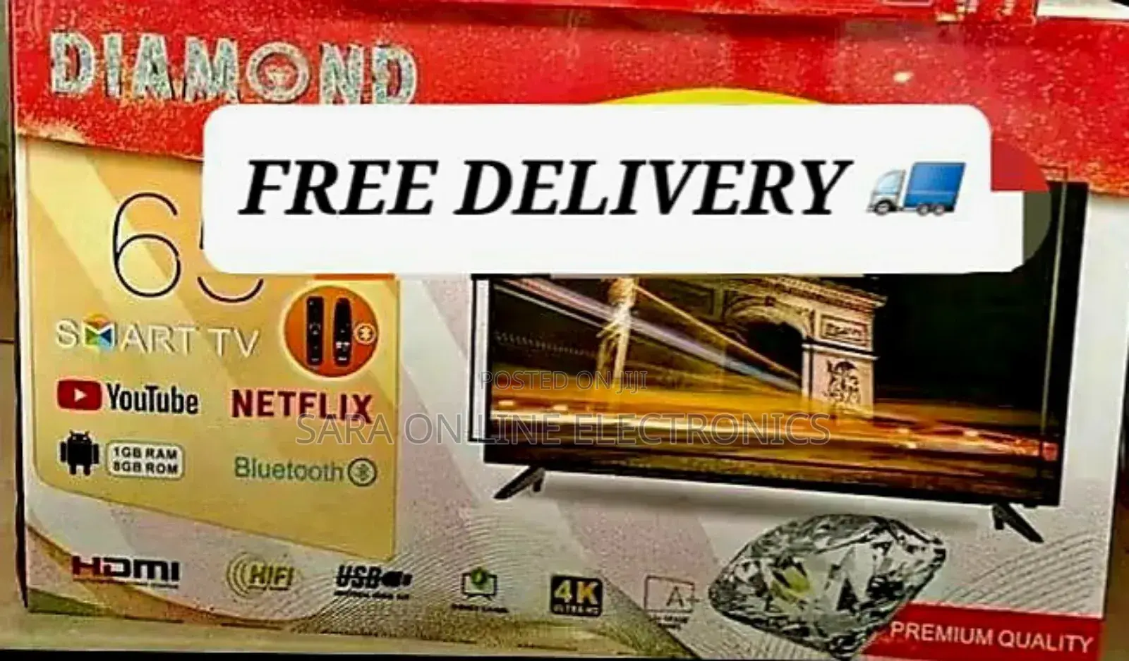 Diamond 65" Inch Smart Uhd Tv *New Model *Free Delivery
