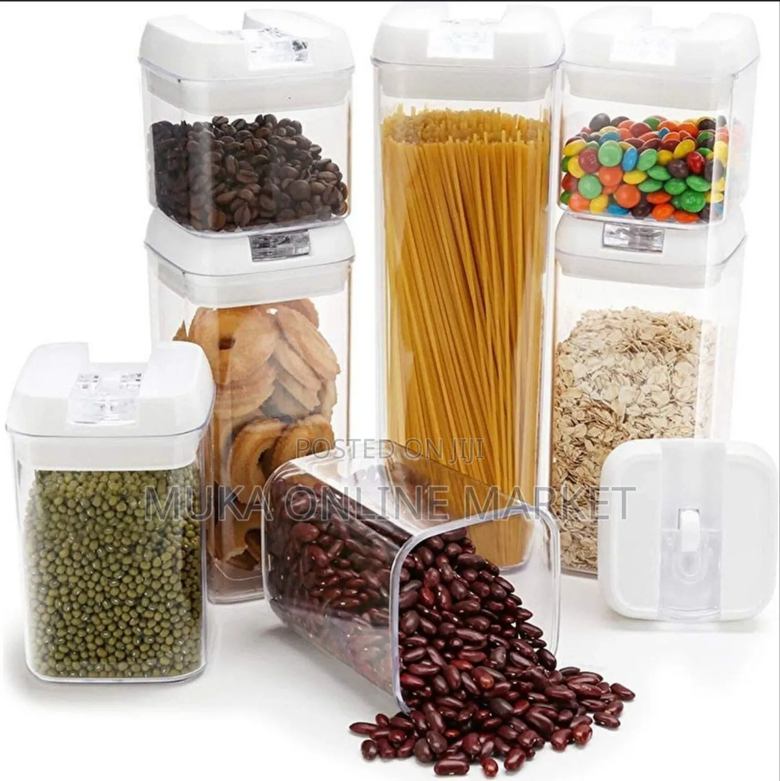 7 የተለያየ መጠን ያላቸዉ የአስቤዛ ማስቀመጫ