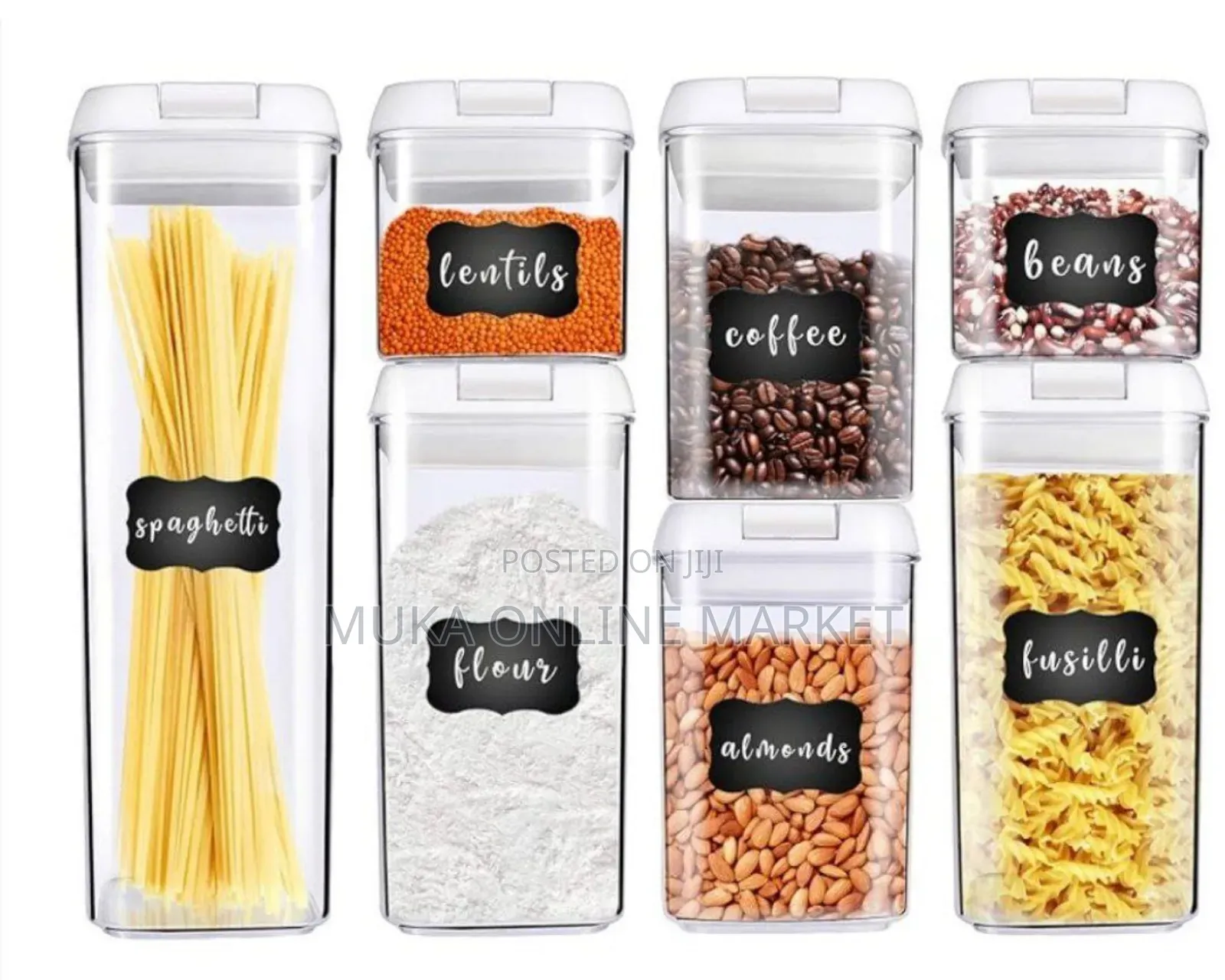 7 የተለያየ መጠን ያላቸዉ የአስቤዛ ማስቀመጫ