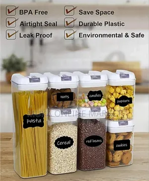 7 የተለያየ መጠን ያላቸዉ የአስቤዛ ማስቀመጫ