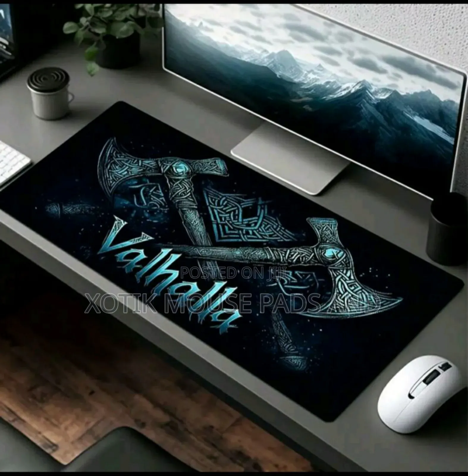 Vikings Valhalla Themed Mouse Pad - Desk Mat For Gamers And Office