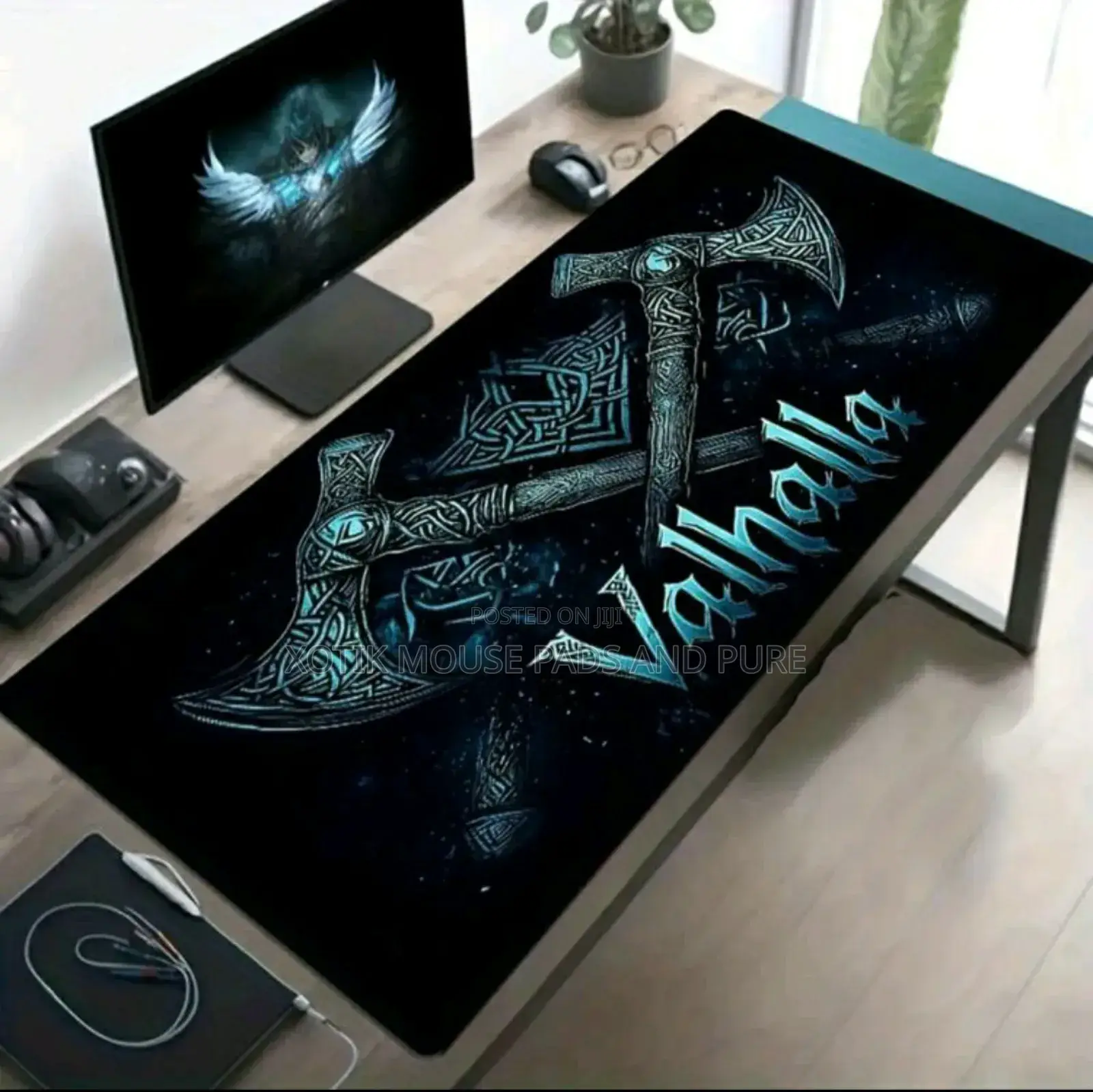 Vikings Valhalla Themed Mouse Pad - Desk Mat For Gamers And Office