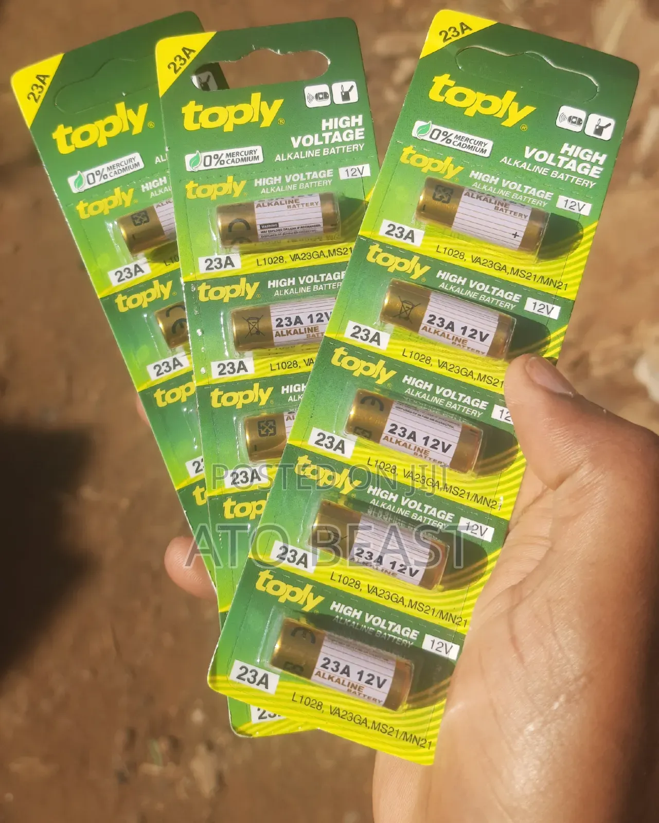Toply 23a 12v High Voltage Alkaline Batteries