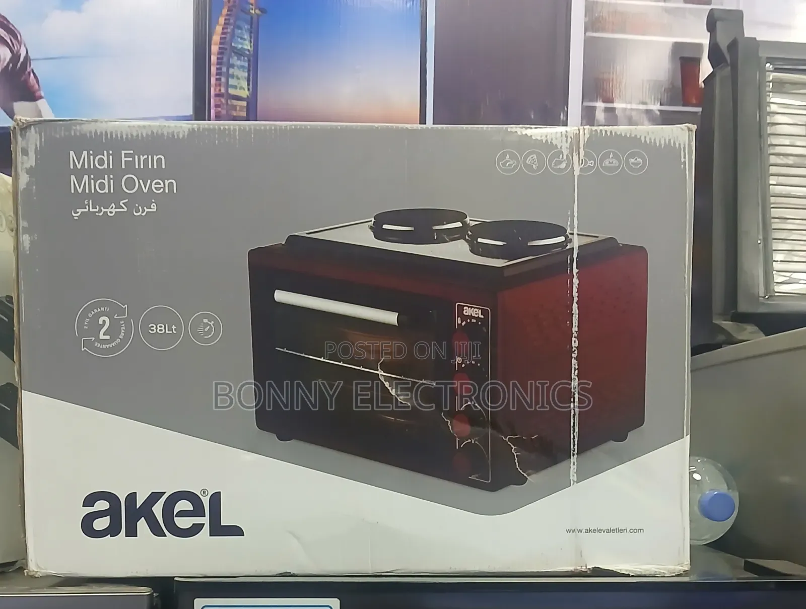 Akel 38l Mini Oven - Timer Function