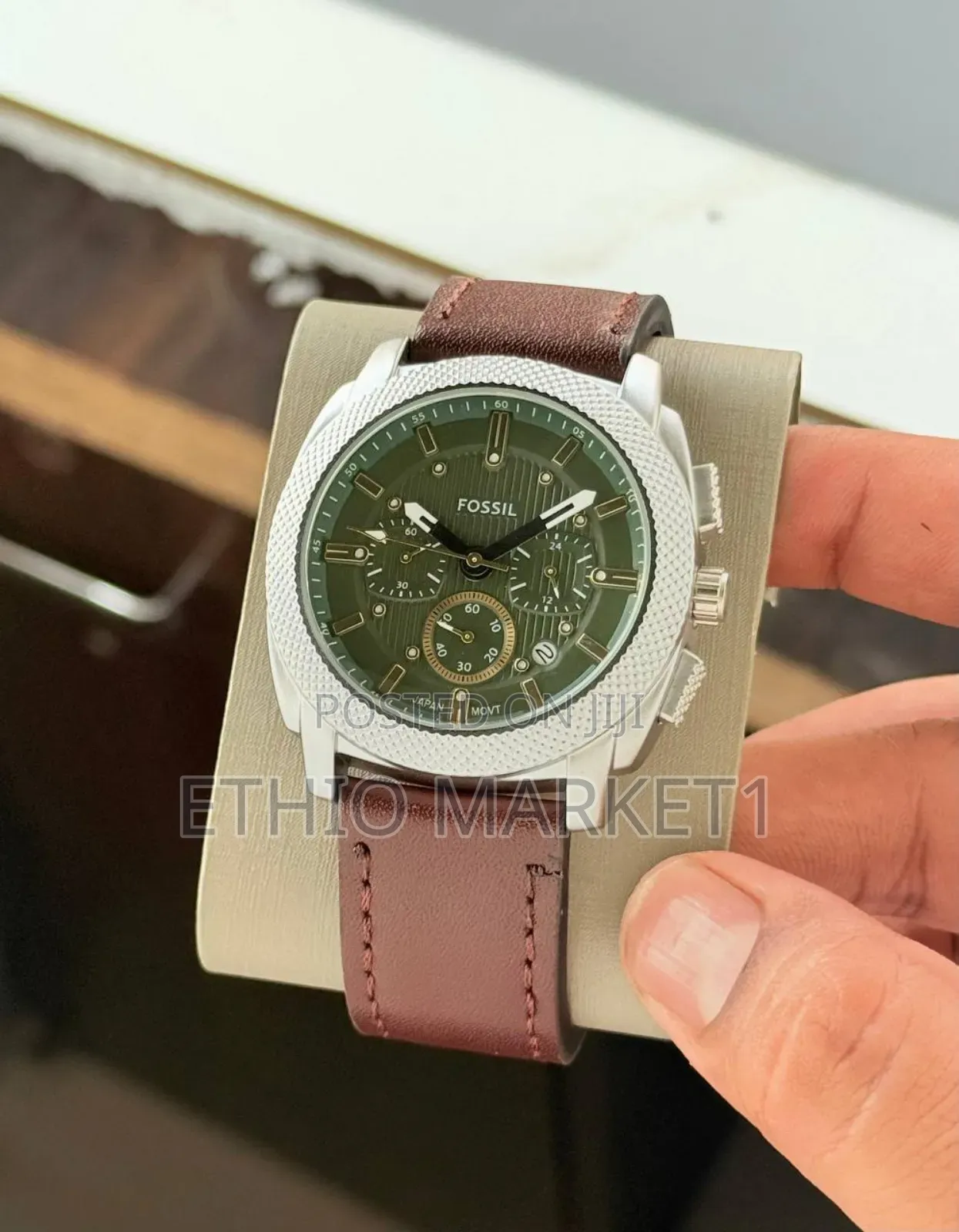 Fossil Chronograph Leather Belt Men's Watches