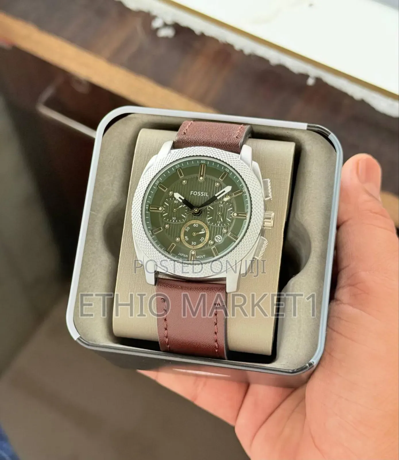 Fossil Chronograph Leather Belt Men's Watches