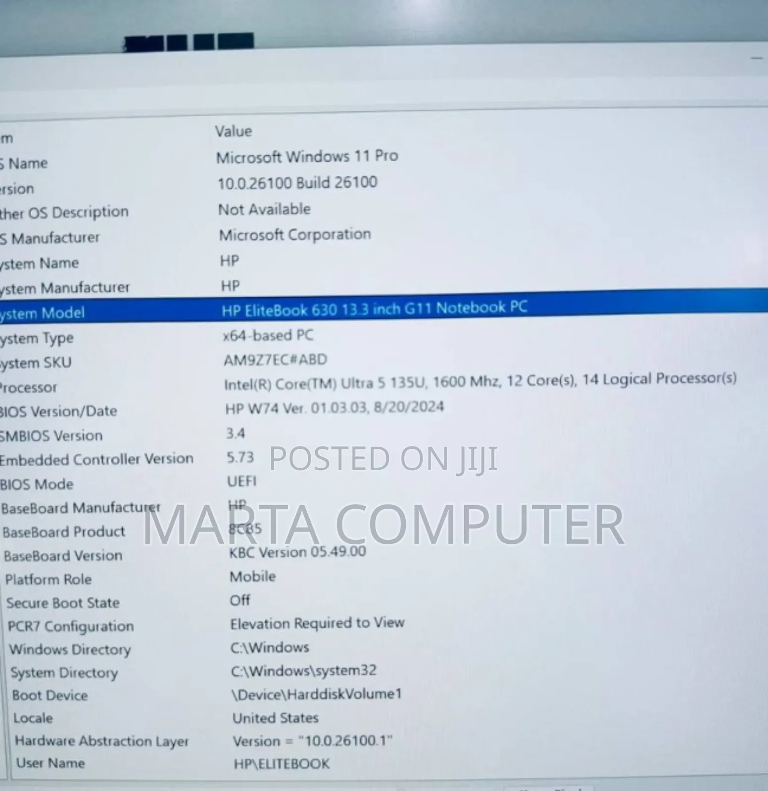 New Laptop HP EliteBook 640 G11 16GB Intel Core I5 SSD 512GB